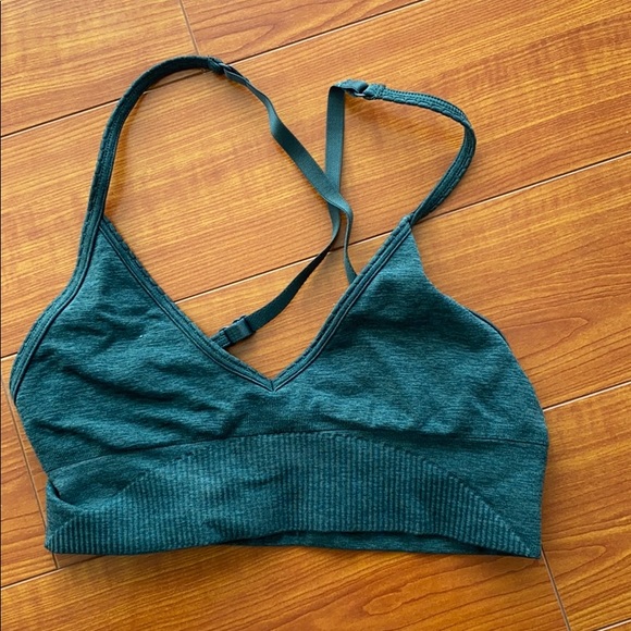 dark green sports bra